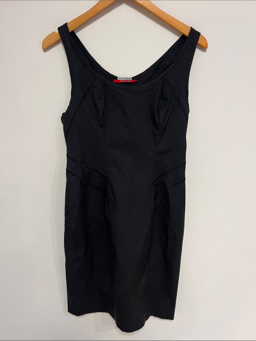 Prada Black Sleeveless Mini Sheath Dress